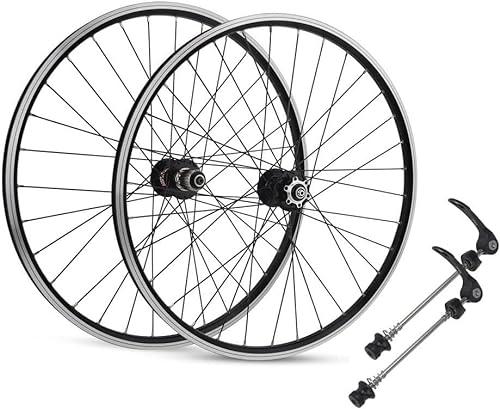 Ruote per Mountain Bike : Set di ruote for mountain bike Cerchio da 26 / 27, 5 / 29 "Mozzo a sgancio rapido con freno a disco 32H adatto for 7, 8, 9, 10, 11, 12 velocità (Color : Black, Size : 29inch)