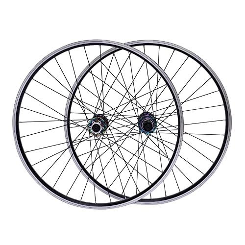Ruote per Mountain Bike : Set di ruote per mountain bike, 27, 5 pollici, cerchioni in alluminio, freni a disco MTB, freni a disco MTB, ruote da 27, 5 pollici