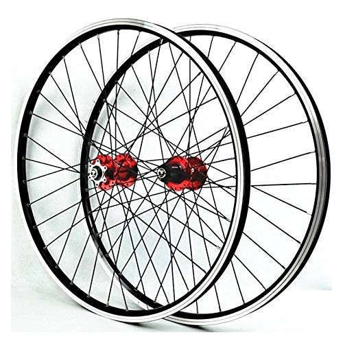 Ruote per Mountain Bike : Set di ruote per mountain bike Cerchio in lega a doppio strato da 26 pollici Set di ruote per freno a disco / V a sgancio rapido Cuscinetto Palin 7 / 8 / 9 / 10 / 11 velocità (Colore : B) (A)