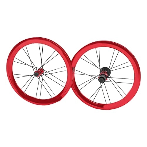 Ruote per Mountain Bike : Set di ruote per mountain bike, set di ruote per bici in lega di alluminio con cerchio anodizzato anteriore 2 posteriori a 4 cuscinetti per mountain bike(rosso)