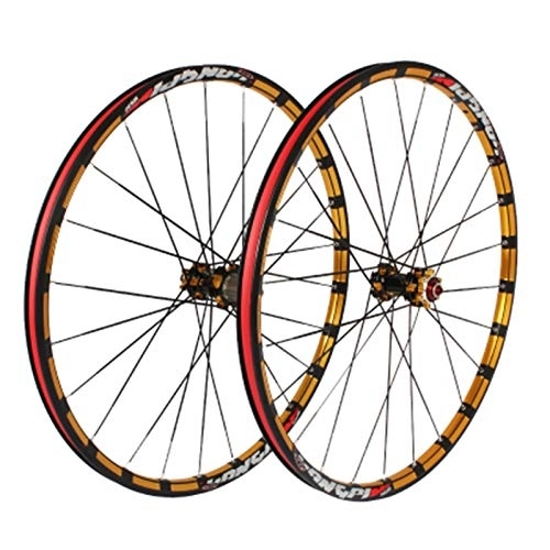 Ruote per Mountain Bike : Set Ruote 26" / 27.5" for Mountain Bike Bici Da MTB A Cerchione A Doppia Parete Freno A Disco A Rilascio Rapido 24 Fori 8 9 10 Velocità (Color : C, Size : 27.5in)