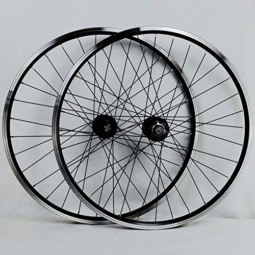 Ruote per Mountain Bike : Set Ruote per Mountain Bike da 26 Pollici QR Cerchio a Doppia Parete Set di Ruote per Bicicletta da Ciclismo Disco / V Mozzo Freno per Cassetta 7-11 velocità Anteriore 2 Posteriore 4 Palin