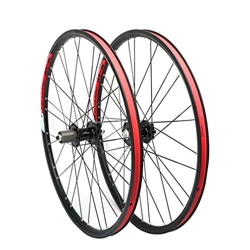 Ruote per Mountain Bike : SHBH Mountain Bike Wheelset 26"Bicicletta Cerchio 28H Raggi Piatti MTB Freno A Disco Ruote Mozzo A Sgancio Rapido per 7 / 8 / 9 / 10 / 11 velocità Cassette Volano 1875g