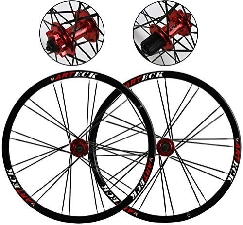 Ruote per Mountain Bike : TYXTYX Cerchi per Biciclette in Lega di Alluminio da 26 Pollici, Set di Ruote per Mountain Bike Freno a Disco a Doppia Parete Ruote MTB a sgancio rapido Ruota Posteriore Ruota Anteriore Cuscinetto
