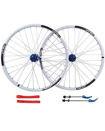 Ruote per Mountain Bike : WXX 26 Pollici in Lega Ruote Mountain Bike Set Doppio Muro di Ruote in Alluminio da 32-Hole Freno A Disco della Valvola Americana Adatto per 7-10 velocità Cassette Volano, Bianca