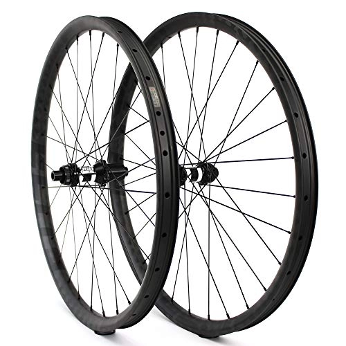 Ruote per Mountain Bike : Yuanan DT 350 MTB Wheel 29er Cross Country Carbonio Wheelset 35 mm Larghezza Bordo Asimmetrico per XC o AM Mountain Bike tubeless Ready