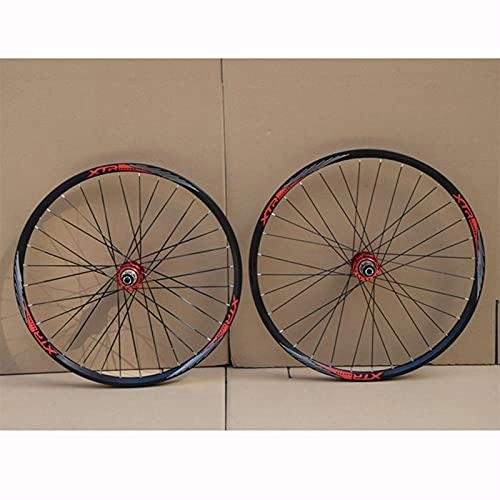 Ruote per Mountain Bike : YUDIZWS Set Ruote Bici Mountain 26 / 27.5 / 29 inch Freno A Disco Cerchio in Lega di Alluminio Rilascio Rapido per 32H 8-9-10-11 velocità (Color : Red, Size : 26inch)