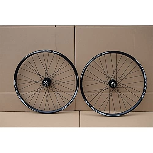 Ruote per Mountain Bike : YUDIZWS Set Ruote Bici Mountain 26 / 27.5 / 29 Pollici Freno Disco Cerchioni MTB A Doppia Parete Rilascio Rapido per 32H 8 / 9 / 10 / 11 di velocità (Color : Black, Size : 27.5inch)