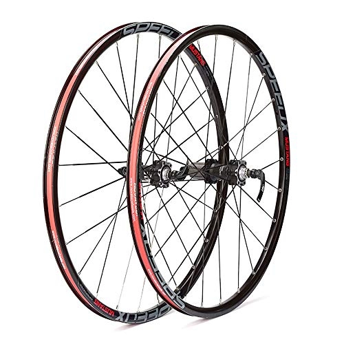 Ruote per Mountain Bike : ZGQP 26 Pollici Mountain Wheel Set, Diritti di Tiro della Lega di Alluminio della Rotella di Bicicletta del Rilascio Rapido del Freno A Disco Anteriore E Posteriore (Color : Black, Size : 26 inch)