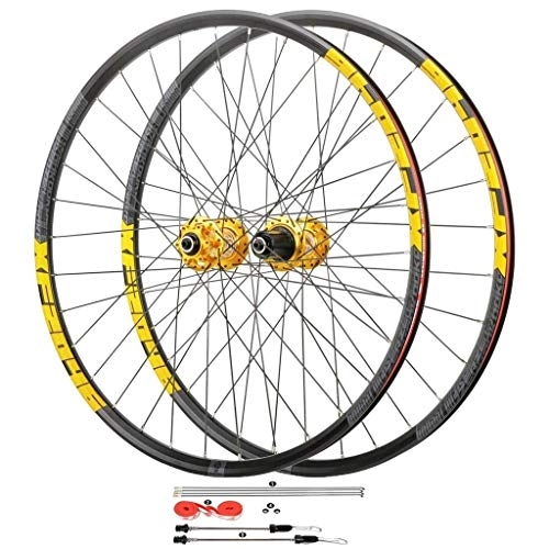 Ruote per Mountain Bike : ZLYY - Set di ruote per mountain bike da 27, 5", a doppia parete, a sgancio rapido, con freno a disco, 32 fori, 8 9 10 11 velocità, 73, 7 cm