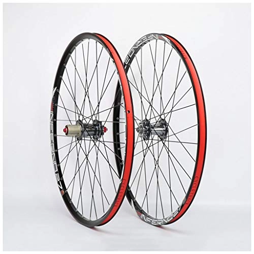 Ruote per Mountain Bike : ZNND Bicycle Wheelset 26, Doppio Muro MTB Ruote Bici Rilascio Rapido Ibrido Compatibile Freno A Disco 8 9 10 11 velocità (Color : C, Size : 27.5inch)
