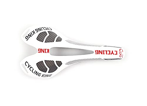 Seggiolini per mountain bike : Accessori per Biciclette Cycling Saddle Completa in Fibra di Carbonio Bike Saddle Road Bicycle Cushion Rosso Bike Parts MTB 275 * 143mm .Unisex (Color : White)