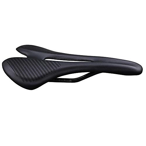 Seggiolini per mountain bike : AOZAX Sella per Bicicletta Carbon Fiber Road MTB Sella Sella Uso 3K T800 Materiale del Carbonio Pads Super Light Leather Cuscini Giro Biciclette Sedile Comodo e Stabile (Color : Black)