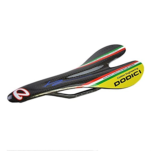 Seggiolini per mountain bike : AYCPG Bike Sella in Fibra di Carbonio in Fibra di Lampada a Sella Strada Strada Mountain Bike Bicycle Sella Traspirante Cuscino Sella da Corsa lucar (Color : Black yelloe)