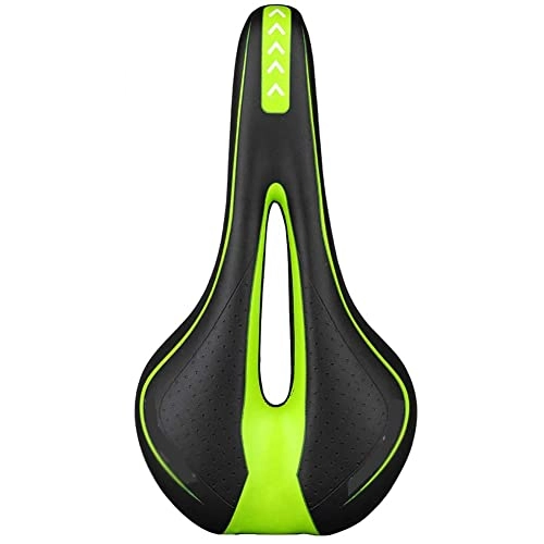 Seggiolini per mountain bike : COUYY Bike Saddle Sponge Cushion PU Superficie in Pelle Silica Gel Riempito Silica Confortevole Cycling Seat Antiurto Antiurto Bicycle MTB Saddle, Verde