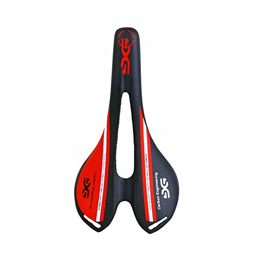 Seggiolini per mountain bike : ELITA ONE New Italia Top-Level OEM Mountain Bike / Biciclette da Strada Fibra di Carbonio Reggisella Sellini 270 mm * 143mm Nero (Rosso Matte)