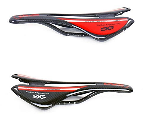 Seggiolini per mountain bike : ELITA ONE Sella MTB in Fibra di Carbonio 3K Super Leggera (Rosso)
