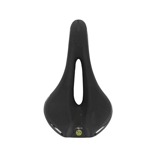 Seggiolini per mountain bike : Flcfaca. Ultralight Bicycle Saddle Hollow Bike Racing Seat Imitazione in Pelle Morbida Cuscino Comodo (Color : Black)