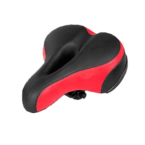 Seggiolini per mountain bike : Gambe di biciclette sostituzione imbottito bici Sedile con Dual Shock Absorbing Bikes gomma palle universale Fit Outdoor Nero Rosso 1pc accessori della bici