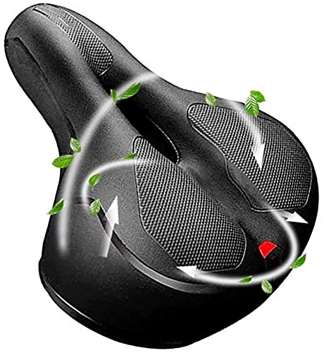 Seggiolini per mountain bike : GCX- Bicycle Saddle Comfort Ampio Cuscino Cuscino Impermeabile Traspirante Universale Fit Striscia Riflettente con Dual Shock Assorbente Palla per Fits MTB Mountain Bike / Bici da Strada / Bike di Fil