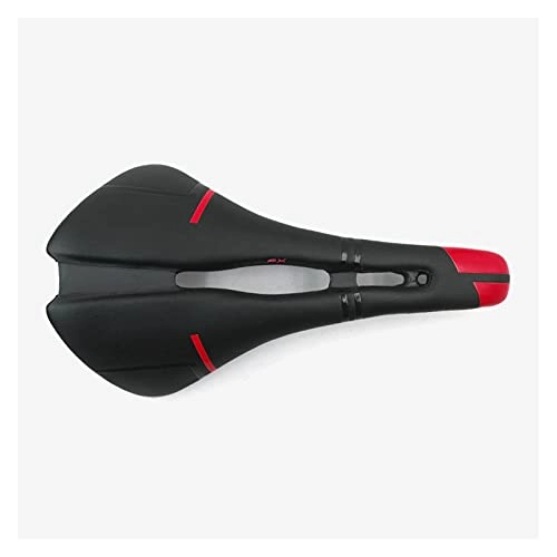 Seggiolini per mountain bike : Getno Sella della Bici Adulto Bici Sedile in Fibra di Carbonio Sella in Fibra di Biciclette Ampia Pieno Carbonio Aperto Sella MTB Road Cycling Bike Shead Pezzi di Ricambio (Color : Black Red)