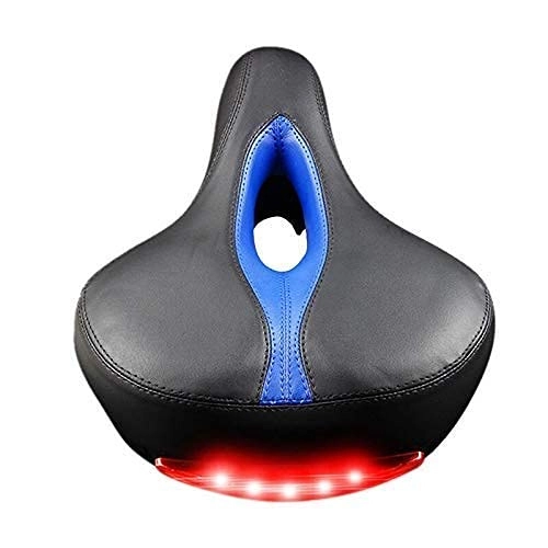 Seggiolini per mountain bike : JLKDF Sella Ampia per Bicicletta Sella per Mountain Bike Senza Naso Sella Comoda per Bicicletta Sella per Bicicletta con fanale Posteriore MTB Road Bike Seat Cushion Fanale Posteriore