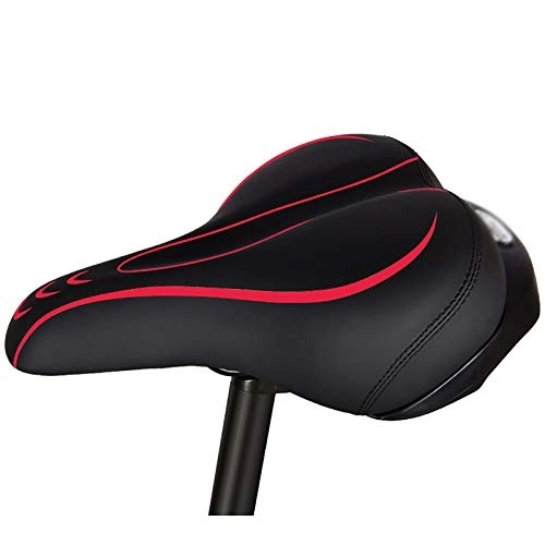 Seggiolini per mountain bike : JOMSK Comfort Bike Seat. Sedile da Sella in Bicicletta Gonfiabile Sedile in Mountain Bike Comodo Sedile Imbottito Accessori da Equitazione (Color : Red, Size : 30x22x11cm)