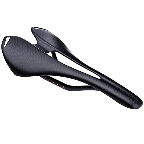 Seggiolini per mountain bike : Jorzer Cuscino Cavo Pad Bici Sella Full Fibra di Carbonio in Carbonio Traspirante Bicicletta Bicicletta Sedile Universale Fit Bici Sedile Comodo cavità Cuscino per Biciclette