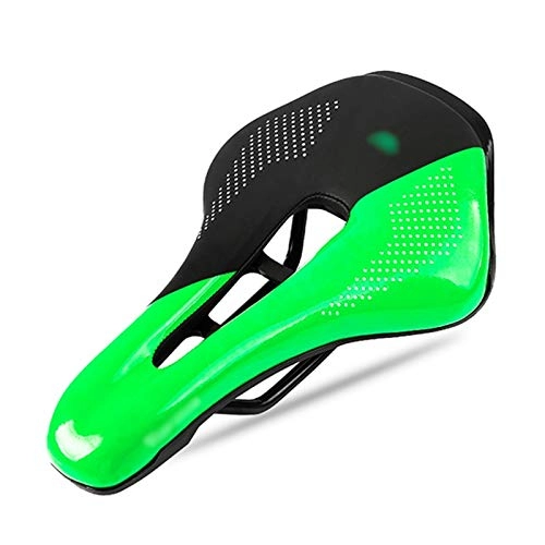 Seggiolini per mountain bike : KJRJKX Sella della Bici, Sellino della Bicicletta Sella dell'ammortizzatore MTB Road Bike Saddle Mountain Bike Racing Scopare PU Traspirante Morbida Sedile ergonomico (Color : Dark Green)