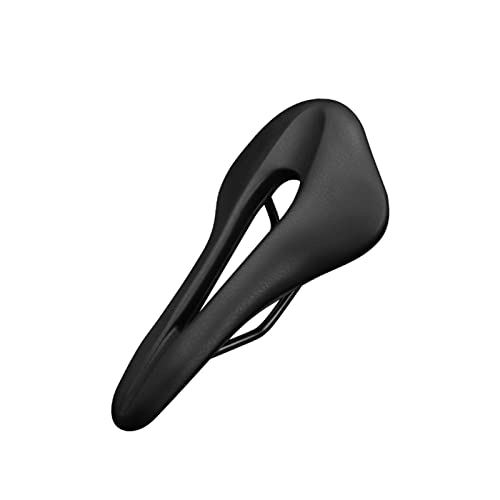 Seggiolini per mountain bike : KUAIKUAI Bai Shi Wu Sella in Bicicletta MTB Matto Sedile Ferro BICIO di MOUNTING Road for Uomini Pu Cuscino Morbido a Prova di Ammortizzatore Trasparente in Pelle (Color : Black)