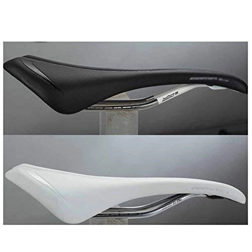 Seggiolini per mountain bike : LAKYT Sella della Bici Ergonomia del Corpo Classico Originale Ergonomia Umana 143mm Hollow Titanium Rail Road MTB Bike Saddle Bike .Sedile Bici (Color : White)