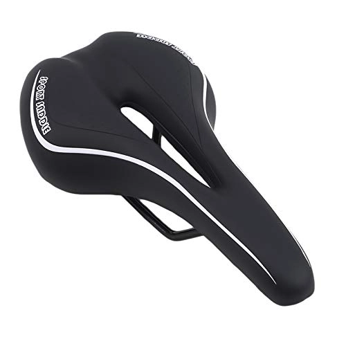 Seggiolini per mountain bike : LHSJYG Sella per Bicicletta, Sella Bici Bicicletta Morbida MTB Cuscino da Sella Bicicletta Cave Sella per Ciclismo Strada Mountain Bike Sedile Accessori per Biciclette (Color : Black)