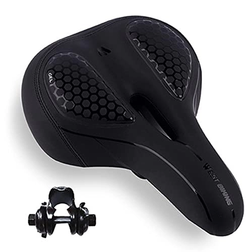 Seggiolini per mountain bike : LPMA Seggiolini per Biciclette con fanali Posteriori, Selle per Biciclette comode e Traspiranti, Mountain Bike da Strada, Selle per Biciclette addensate in Silicone Cavo