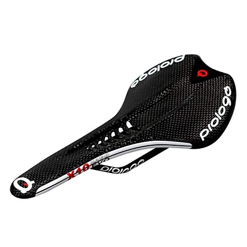 Seggiolini per mountain bike : LSWL Cuscino Bicicletta Mountain Road Ultra Cuscino Leggermente Scavato 3K Completa del Carbonio della Bicicletta Sella Sella Parti di Biciclette (Color : Black)