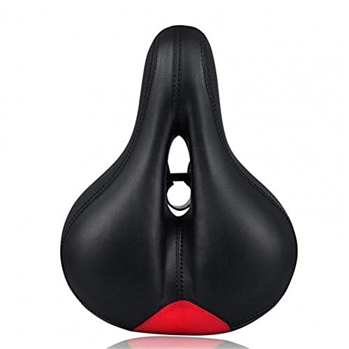 Seggiolini per mountain bike : LXCDSC Morbido Cuscino in Silicone Cuscino da Cuscino per Bicicletta Impermeabile Sella Morbida Bicicletta Ciclismo Big Bum Sella Sedile, Black Red