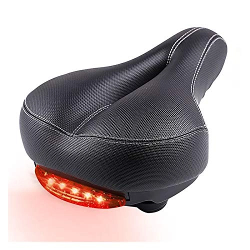 Seggiolini per mountain bike : LYJB Ampio Cuscino per Biciclette Avvertimento Taillight Impermeabile Soft Sponge Saddles Addensare Sedile in Bicicletta MTB Mountain Bike Saddle Sella per Bicicletta