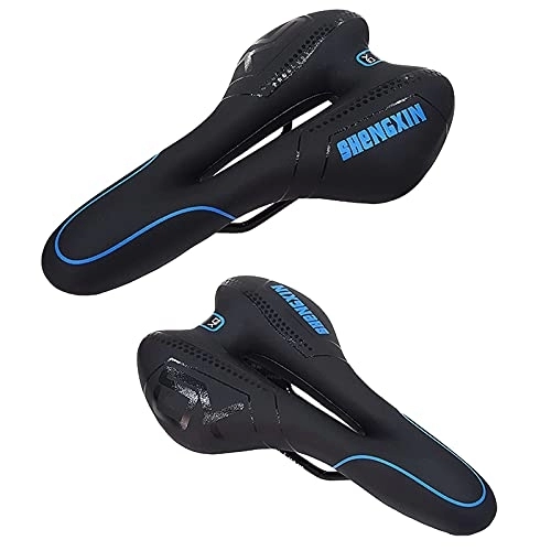 Seggiolini per mountain bike : MasterUnion #671Sp4 Extra Comfort Sella Bici Bicicletta Ciclismo Sedile Morbido Cuscino Pad Hollow Seat, Blu #0vab43, M