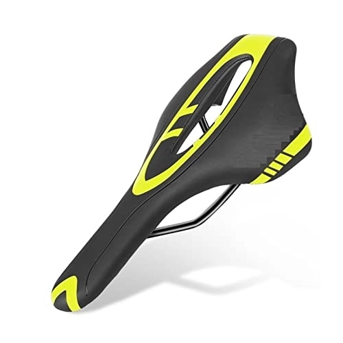 Seggiolini per mountain bike : MBROS Fit for New Bicicletta Sella Hollow Traspirante MTB Sedile per Bici da Strada Pelle PU Smorzamento Antiscivolo Confortevole Sella per Bici da Corsa da Ciclismo (Colore : Giallo)