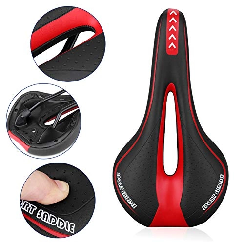 Seggiolini per mountain bike : Mountain Bike Selle, Confortevole Sella della Bici del Gel della Sella della Bicicletta Imbottito Impermeabile Strada Sella della Bici per la Mountain Bike, Bici della Strada, D