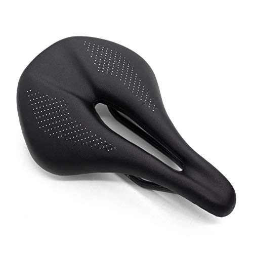 Seggiolini per mountain bike : QIKU Super-leggero Sella Carbonio MTB Fibra di Carbonio Cuscino 3K Nero (240-143)