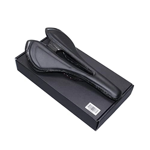 Seggiolini per mountain bike : Qinglan Nuovo Arrivo 5 Colori Mountain & Road Bike in Fibra di Carbonio Completa con PU. Saddle Saddle Saddle Saddle Pelle Bicycle ZHMMEINAC (Color : Black)