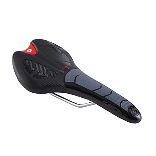 Seggiolini per mountain bike : QUQU Sedile Bici Cycling Saddle Triathlon Racing MTB Road Bike Seat Confortevole Bicicletta Uomini Anteriori Cuscini da Equitazione (Color : Black)