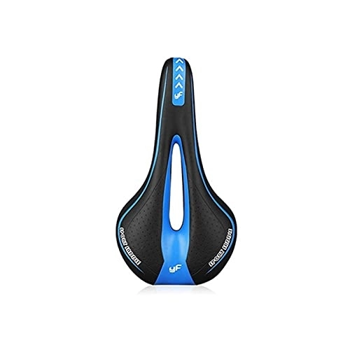 Seggiolini per mountain bike : QUQU Sedile Bici Silicone Gel Bicycle Saddle Seat MTB Road Bike Seat Traspirante Cavallo Hollow Mountain Bike Seat Racing Cycling Saddle Cushion (Color : Black Blue)