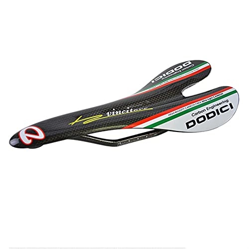 Seggiolini per mountain bike : QXYOGO Sella MTB Sedile in Fibra di Carbonio Sedile per Sella in Fibra di Montagna Bici da Mountain Bike in Sella a Sella a Cuscino Traspirante Sella Bici (Color : Black White)