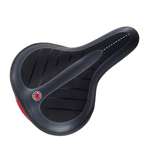 Seggiolini per mountain bike : Riloer confortevole sella per bicicletta, comodo cuscino da montagna per bicicletta con LED fanale posteriore impermeabile