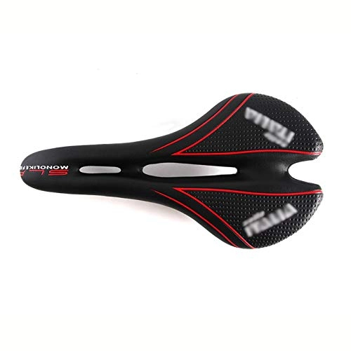 Seggiolini per mountain bike : RUIMA Sella della Bici, Sella della Bicicletta di MTB Sella per Biciclette Ultralight Mountain Bike Seat Ergonomico Confortevole Wave Road Bike Sella Sedile da Ciclismo (Color : Black Red)