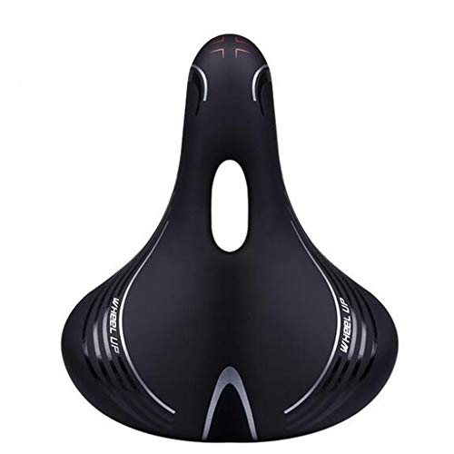 Seggiolini per mountain bike : Seggiolino per bicicletta Memory Spring Foam Padded Designed Saddles Leather Gel Cushion Accessori per bicicletta Mountain Bike (nero, taglia unica)