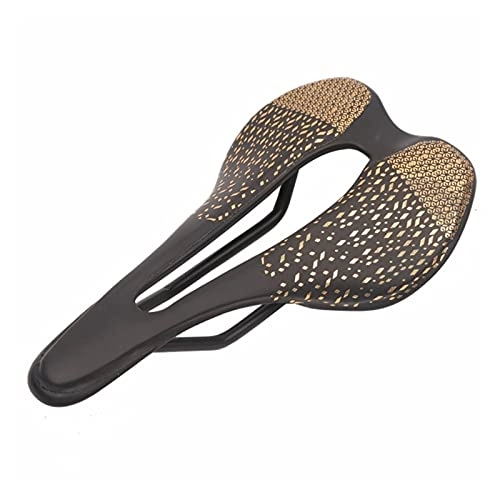 Seggiolini per mountain bike : Sella della Bici Sella per Biciclette in Fibra di Carbonio Riflettente Ultralight MTB Road Bike Saddle Cycling Racing Bike Seat Cushion Bicycle Parts (Color : Gold)