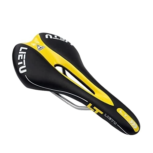 Seggiolini per mountain bike : Sella in Bicicletta MTB Road Bici Ciclismo Silicone Skid Skid Sedile Sedile silice Gel Sedile Cuscino in Pelle Tappetino da Sedile Anteriore (Color : Yellow)