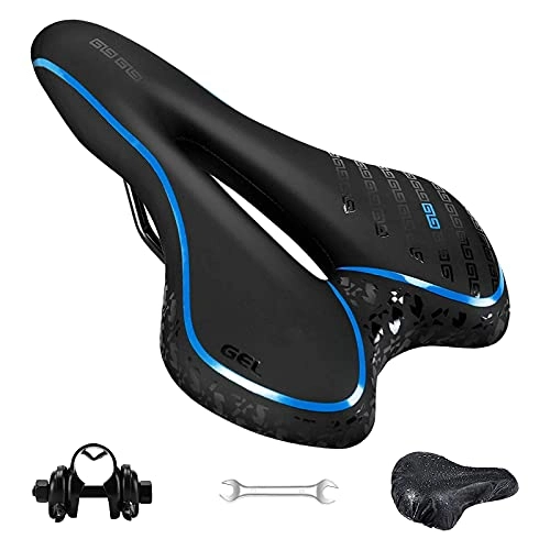 Seggiolini per mountain bike : Sella per bici in gel, sella per mountain bike, comoda sella ergonomica impermeabile in gel traspirante per BMX, bici da corsa, mountain bike (blu)